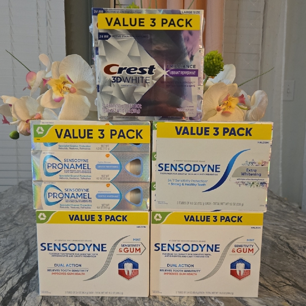 Crest and Sensodyne Toothpaste Value Pack
